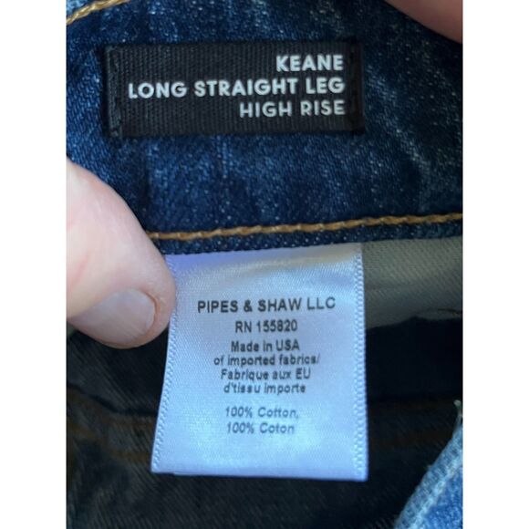 VERONICA BEARD Blue Keane Long Straight Leg High Rise Jeans   Women's Size 25 - Picture 4 of 9
